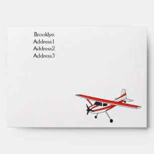Tricycle gear aircraft cartoon envelope