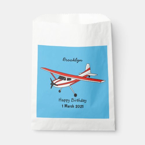 Tricycle gear aircraft cartoon favor bag