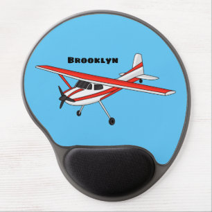 Tricycle gear aircraft cartoon gel mouse pad