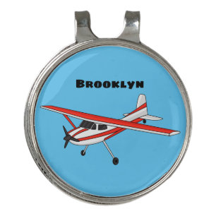 Tricycle gear aircraft cartoon golf hat clip