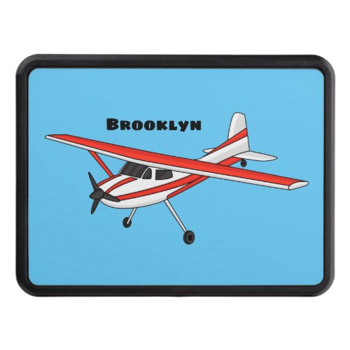 Tricycle gear aircraft cartoon hitch cover