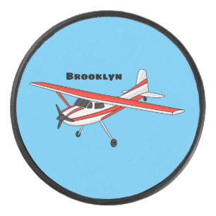 Tricycle gear aircraft cartoon hockey puck