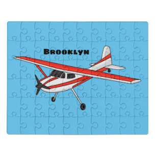 Tricycle gear aircraft cartoon jigsaw puzzle