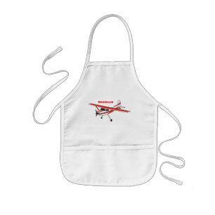 Tricycle gear aircraft cartoon kids' apron