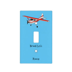 Tricycle gear aircraft cartoon light switch cover