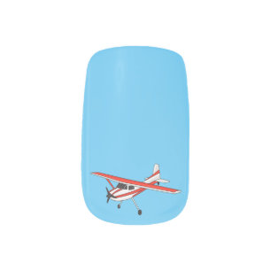 Tricycle gear aircraft cartoon  minx nail art