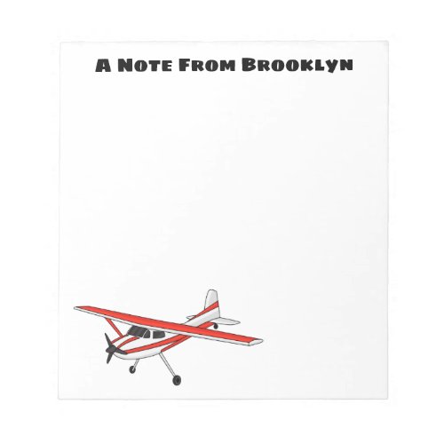 Tricycle gear aircraft cartoon  notepad