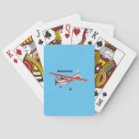 Tricycle gear aircraft cartoon  poker cards