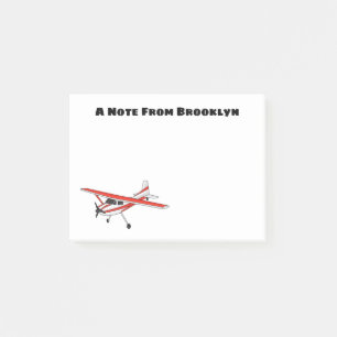Tricycle gear aircraft cartoon post-it notes