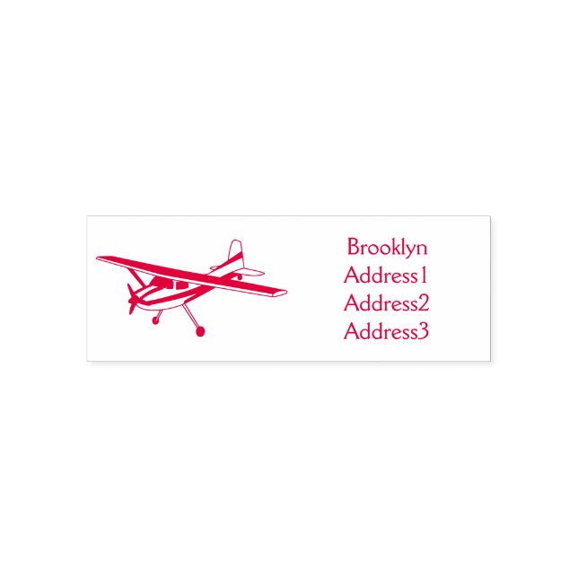 Tricycle gear aircraft cartoon self-inking stamp (Design)