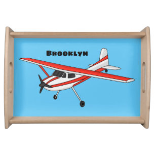 Tricycle gear aircraft cartoon  serving tray
