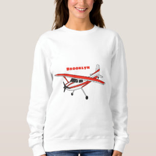 Tricycle gear aircraft cartoon sweatshirt