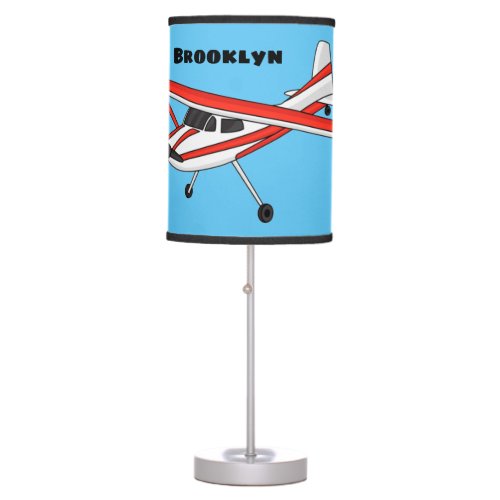 Tricycle gear aircraft cartoon table lamp