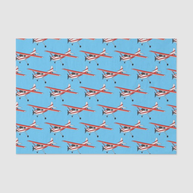 Tricycle gear aircraft cartoon tissue paper (Front)