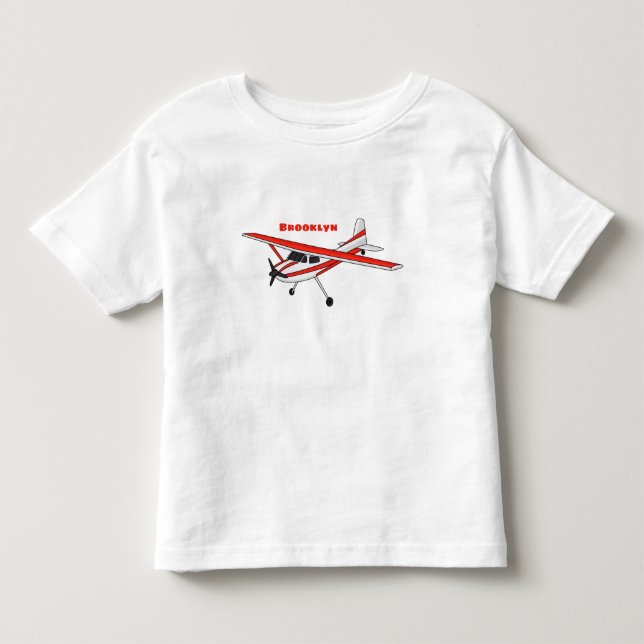 Tricycle gear aircraft cartoon toddler t-shirt (Front)