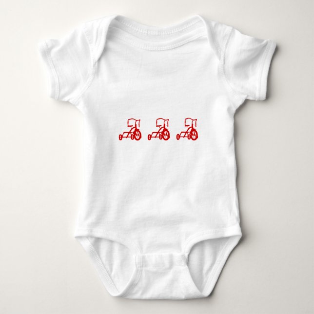 tricycles baby bodysuit (Front)