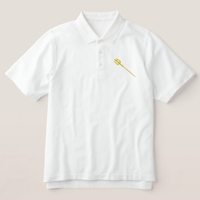 Trident Embroidered Polo Shirt (Design Front)