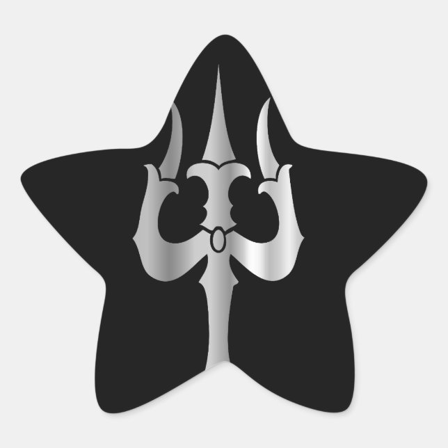 Trident of Lord Shiva- Hinduism Star Sticker (Front)