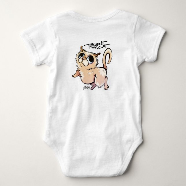 Trident the Cat Unisex Baby Jumpsuit Baby Bodysuit (Back)