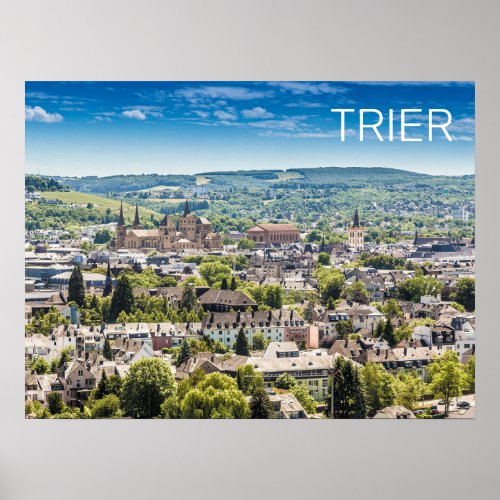 Trier Cityscape Panorama Moselle Germany Souvenir Poster