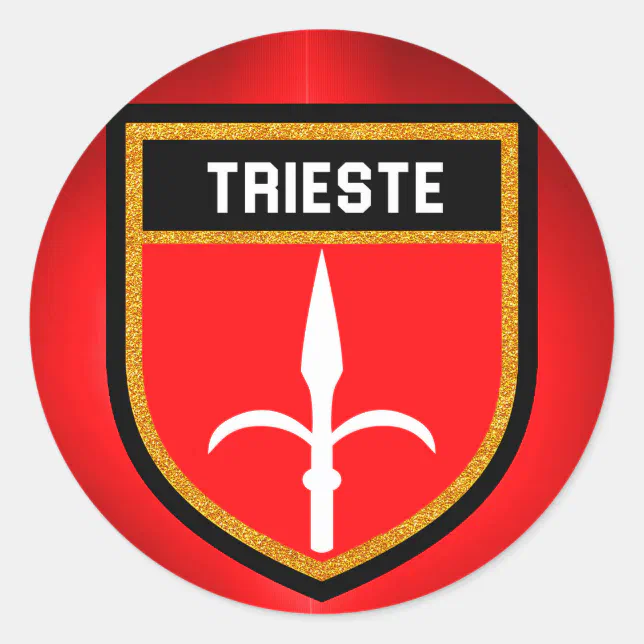 Trieste Flag Classic Round Sticker | Zazzle