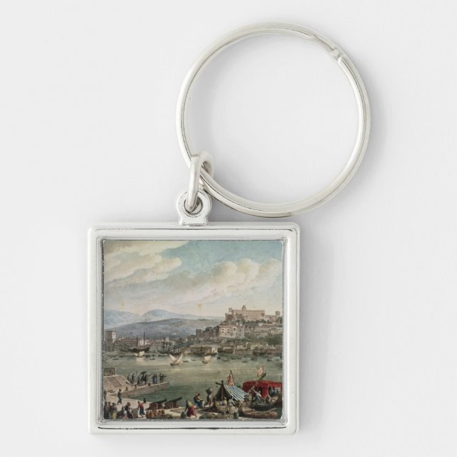 Trieste Harbour, 1802 Keychain (Front)