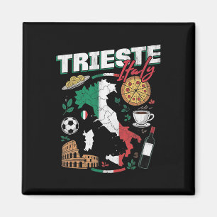 Trieste Italy Italia Italian Flag Map Souvenirs Magnet