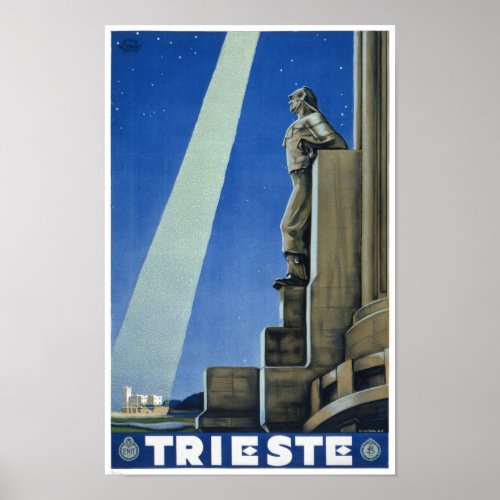 Trieste Italy Vintage Travel Poster Restored