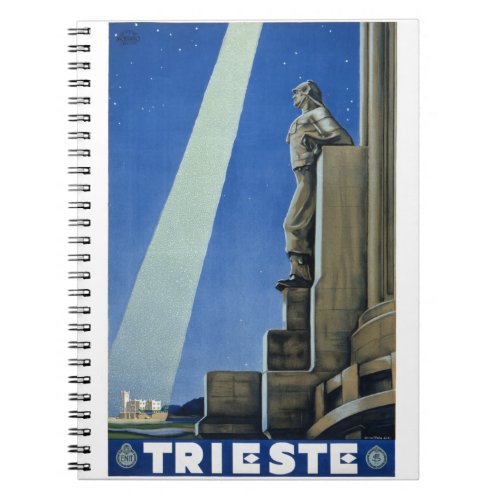 Trieste Italy Vintage Travel Poster Restored Notebook