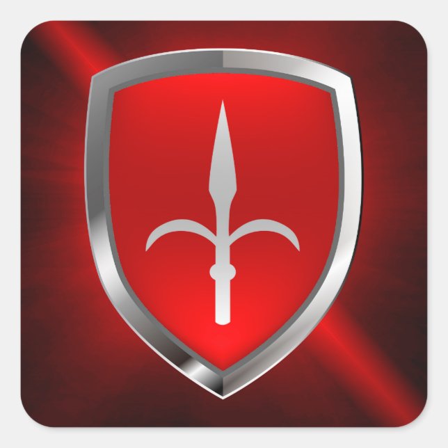 Trieste Mettalic Emblem Square Sticker (Front)