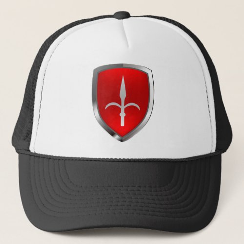 Trieste Mettalic Emblem Trucker Hat