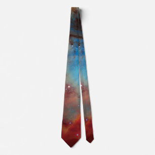 Trifid Nebula Colorful Hubble Outer Space Photo Neck Tie