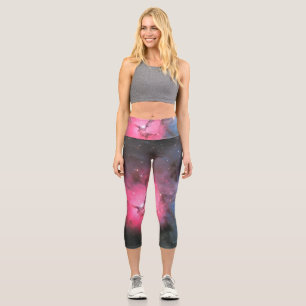 Trifid Nebula (M 20) - Neck Tie Capri Leggings