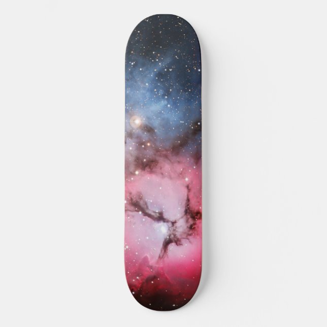 Trifid Nebula, Messier 16 - Pillars of Creation Skateboard Deck (Front)