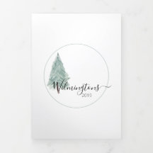 Trifold 3 Photo Watercolor Card