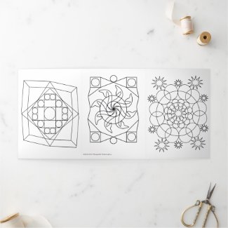 Trifold Card - Mandala Booklet to Color