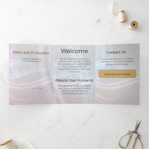 Trifold Card Minimalist Elegant Neutral Design