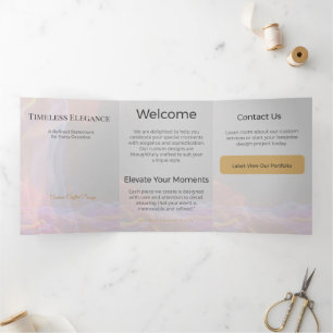 Trifold Card Minimalist Elegant Neutral Design