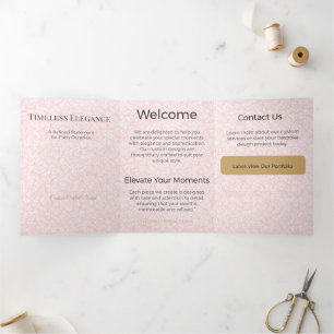 Trifold Card Minimalist Elegant Neutral Design