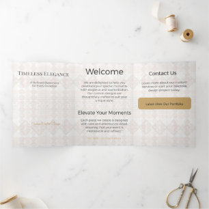 Trifold Card Minimalist Elegant Neutral Design