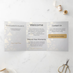 Trifold Card Minimalist Elegant Neutral Design