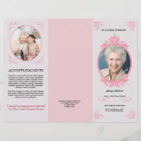 Air Bubbles Trifold Funeral Program Template