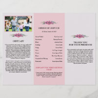 Air Bubbles Trifold Funeral Program Template