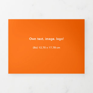 Trifold Letter Fold Card uni Orange