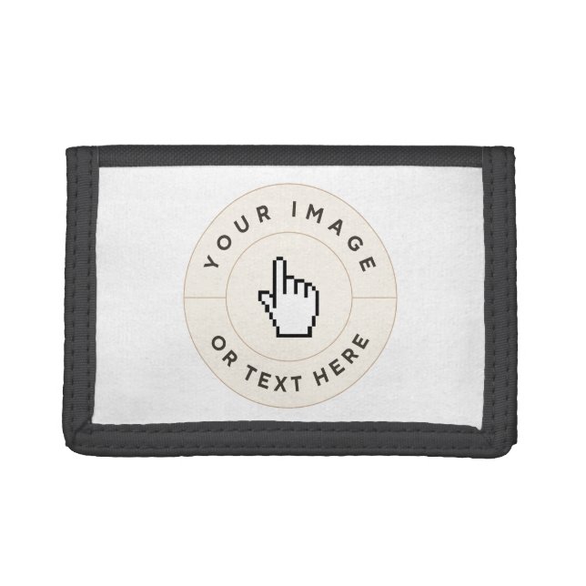 TriFold Nylon Wallet - Custom (add image/text) (Front)