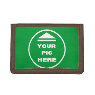 Trifold Photo Wallet - Add Your Image - Brown