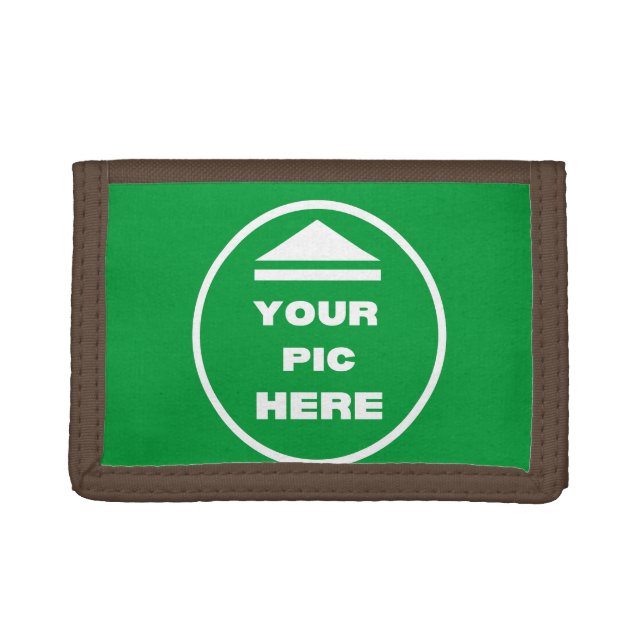 Trifold Photo Wallet - Add Your Image - Brown (Front)