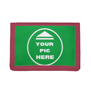 Trifold Photo Wallet - Add Your Image - Red