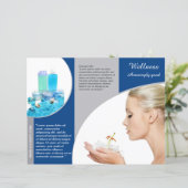 Trifold Spa Wellness Brochure Flyer Design (Standing Front)