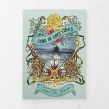 Trifold Submarine "Seas and Greetings" Photo Card